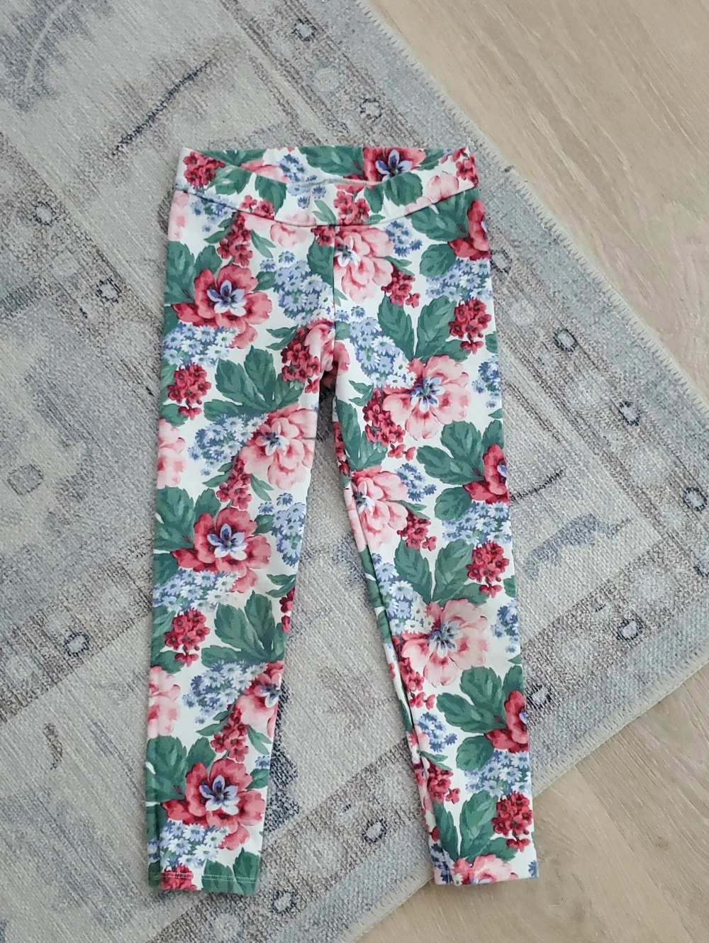 Janie And Jack Girls Floral Shirt Top And Ponte Pants Coordinating Set Sz5